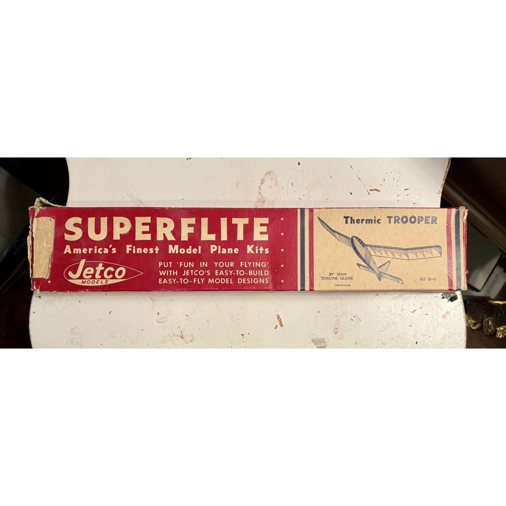 Vintage Jetco Superflite Thermic Trooper Towline Glider Kit G-5 30" Span